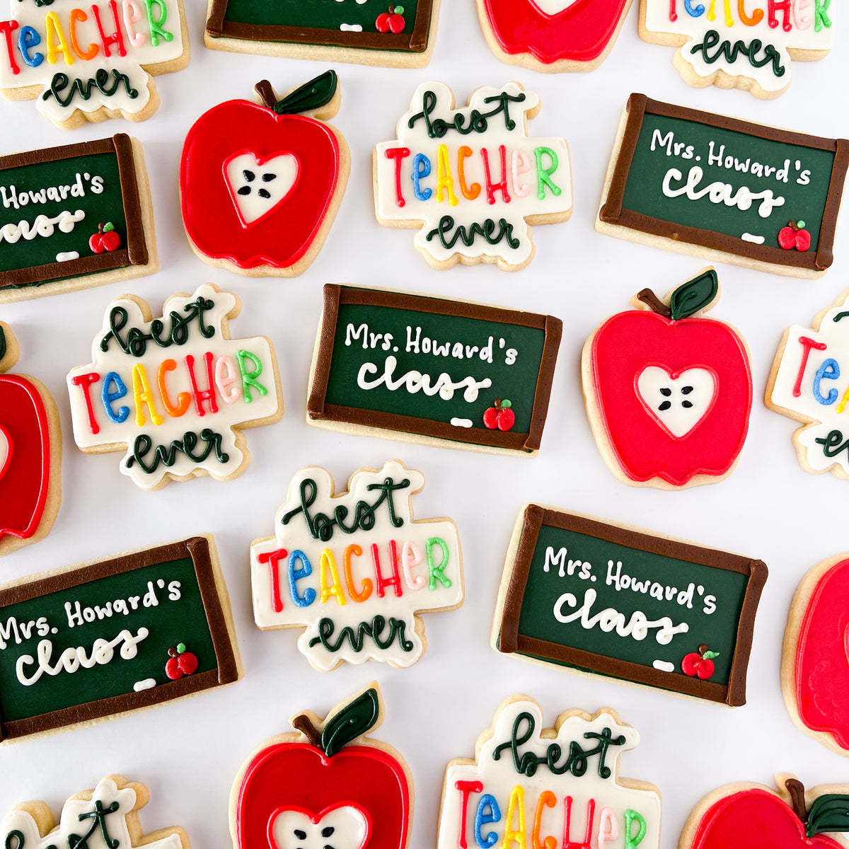 Customized Best Teacher Ever Sugar Cookie Set