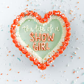 Showgirl Heart Cake