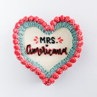 Mrs. Americana Heart Cake