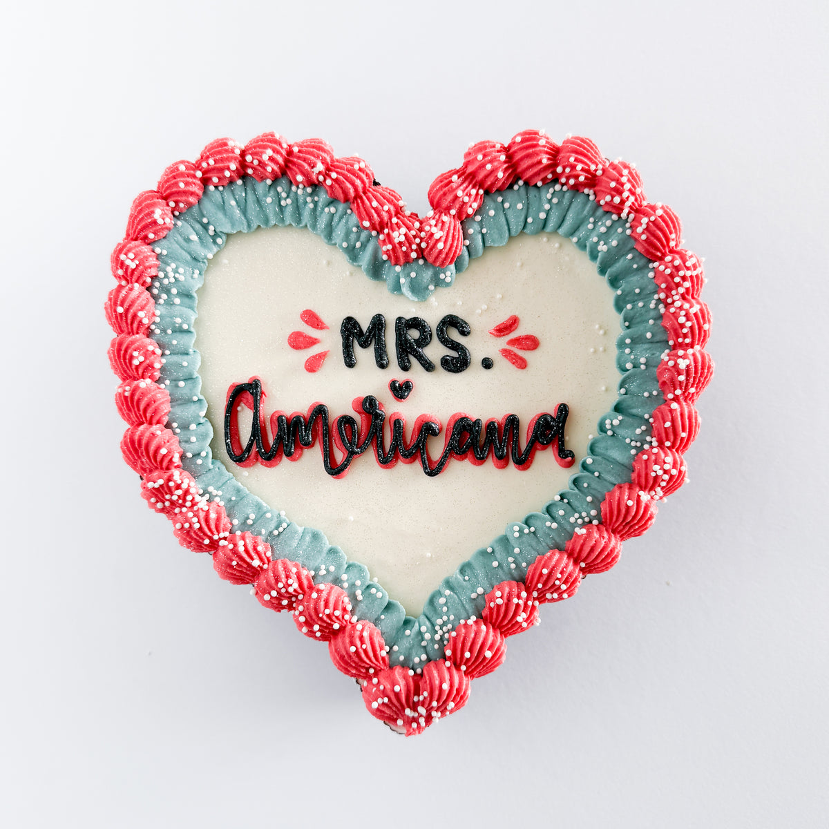 Mrs. Americana Heart Cake