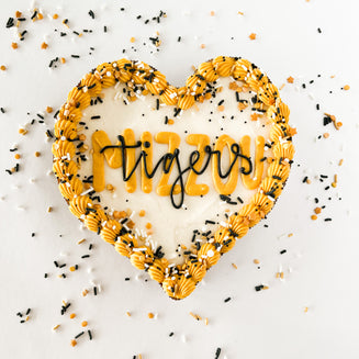 Mizzou Tigers Heart Cake