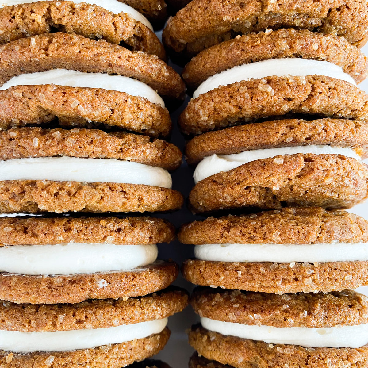 Gingersnap Cookie Sandwiches