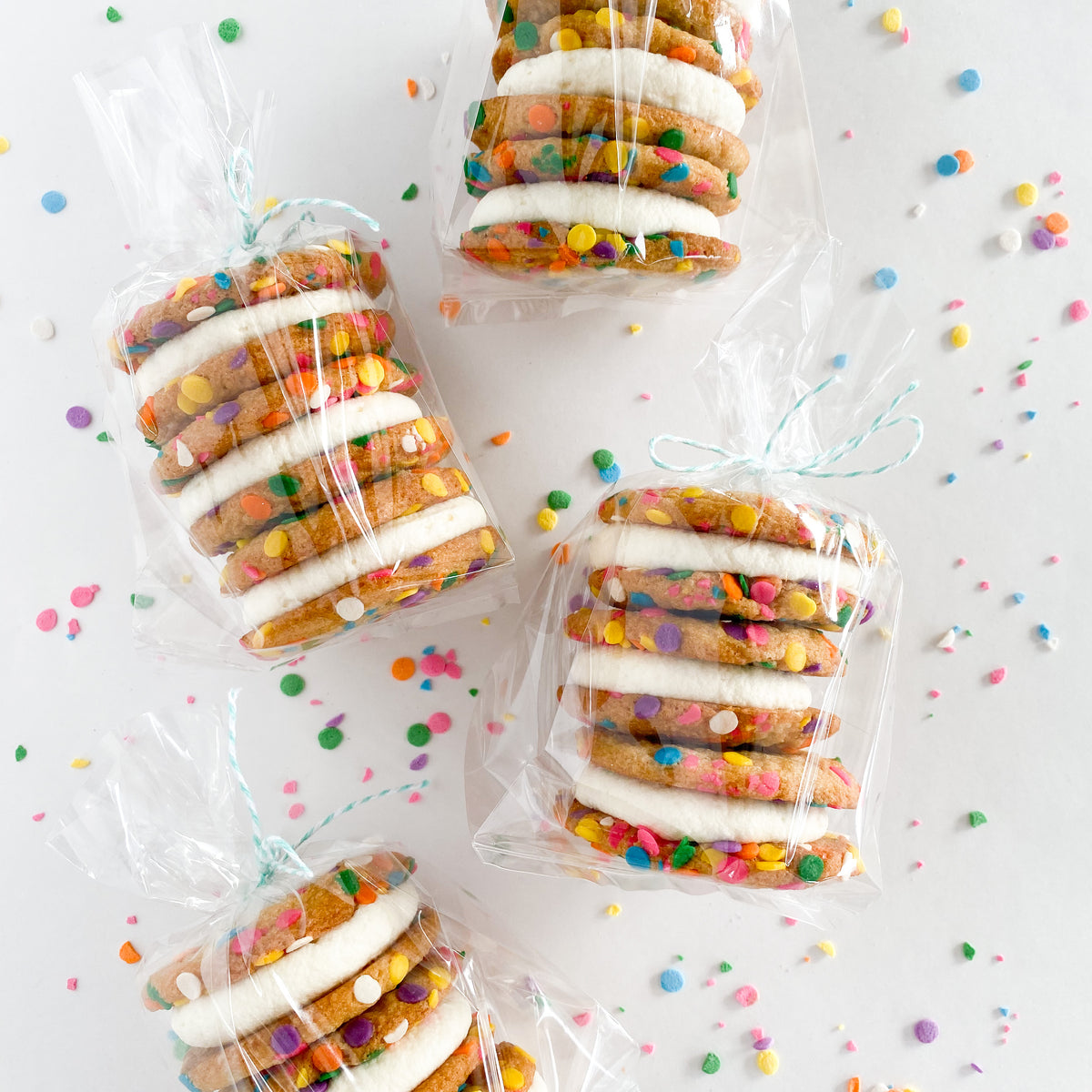 Easter Confetti Cookie Sandwiches