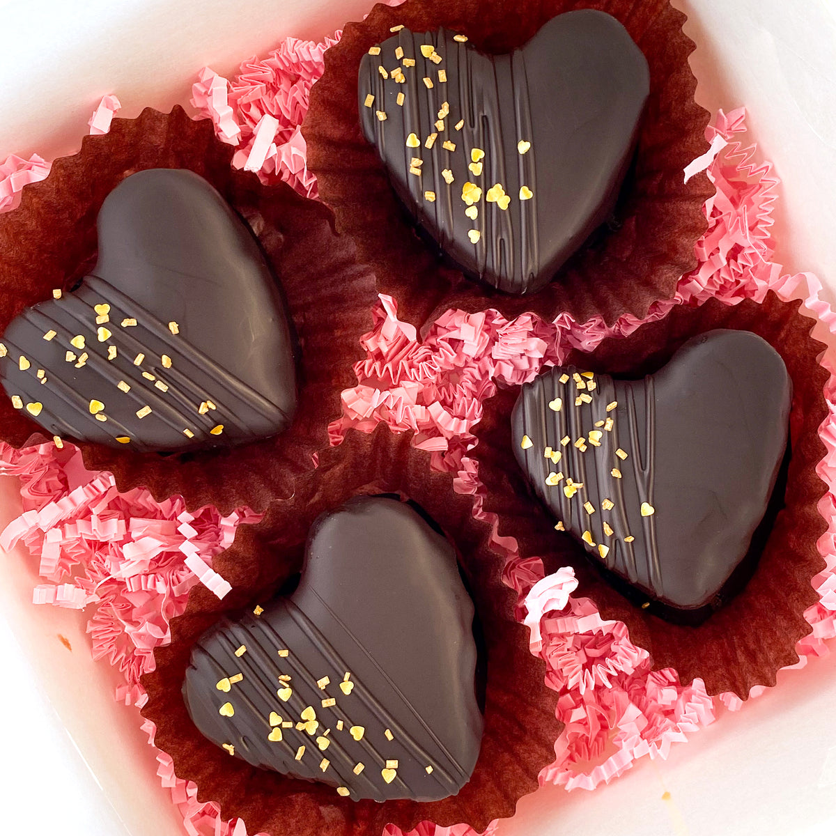 Heart Flourless Chocolate Espresso Tortes